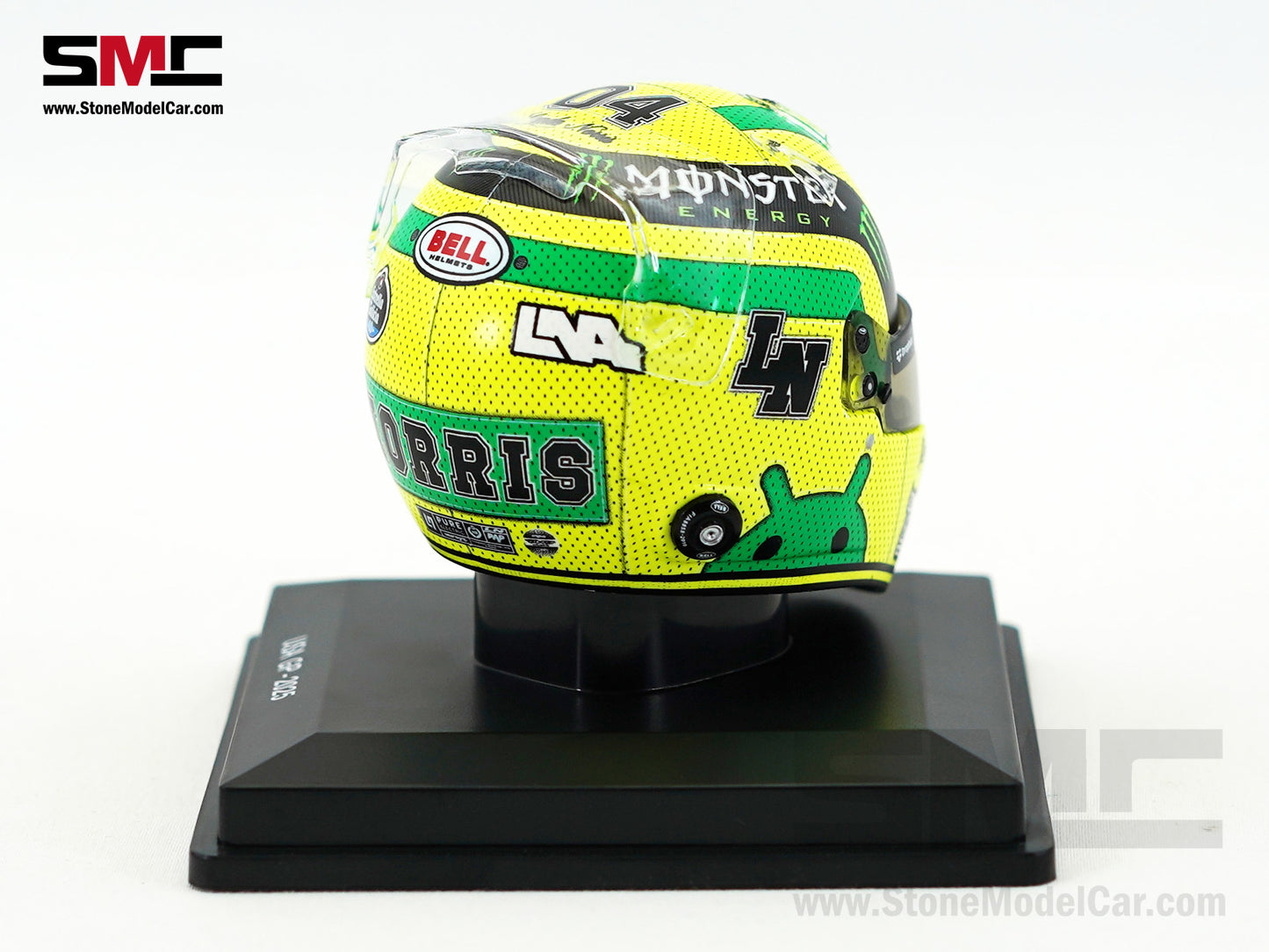 McLaren F1 MCL39 #4 Lando Norris US Austin GP 2025 Spark 1:5 Miniature Helmet