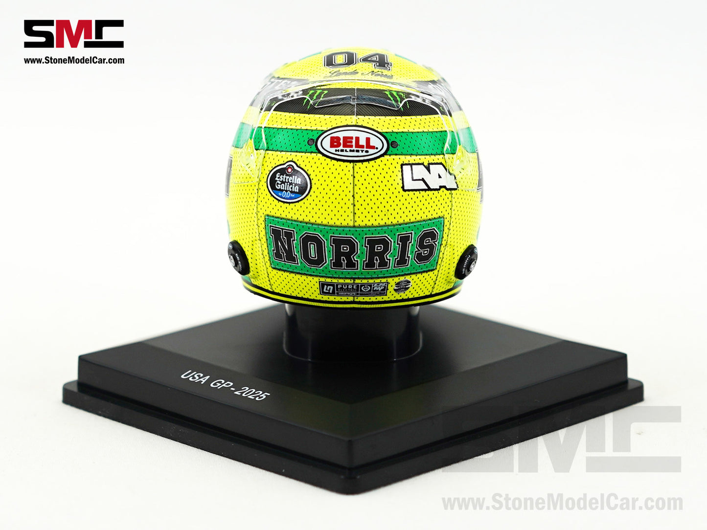 McLaren F1 MCL39 #4 Lando Norris US Austin GP 2025 Spark 1:5 Miniature Helmet
