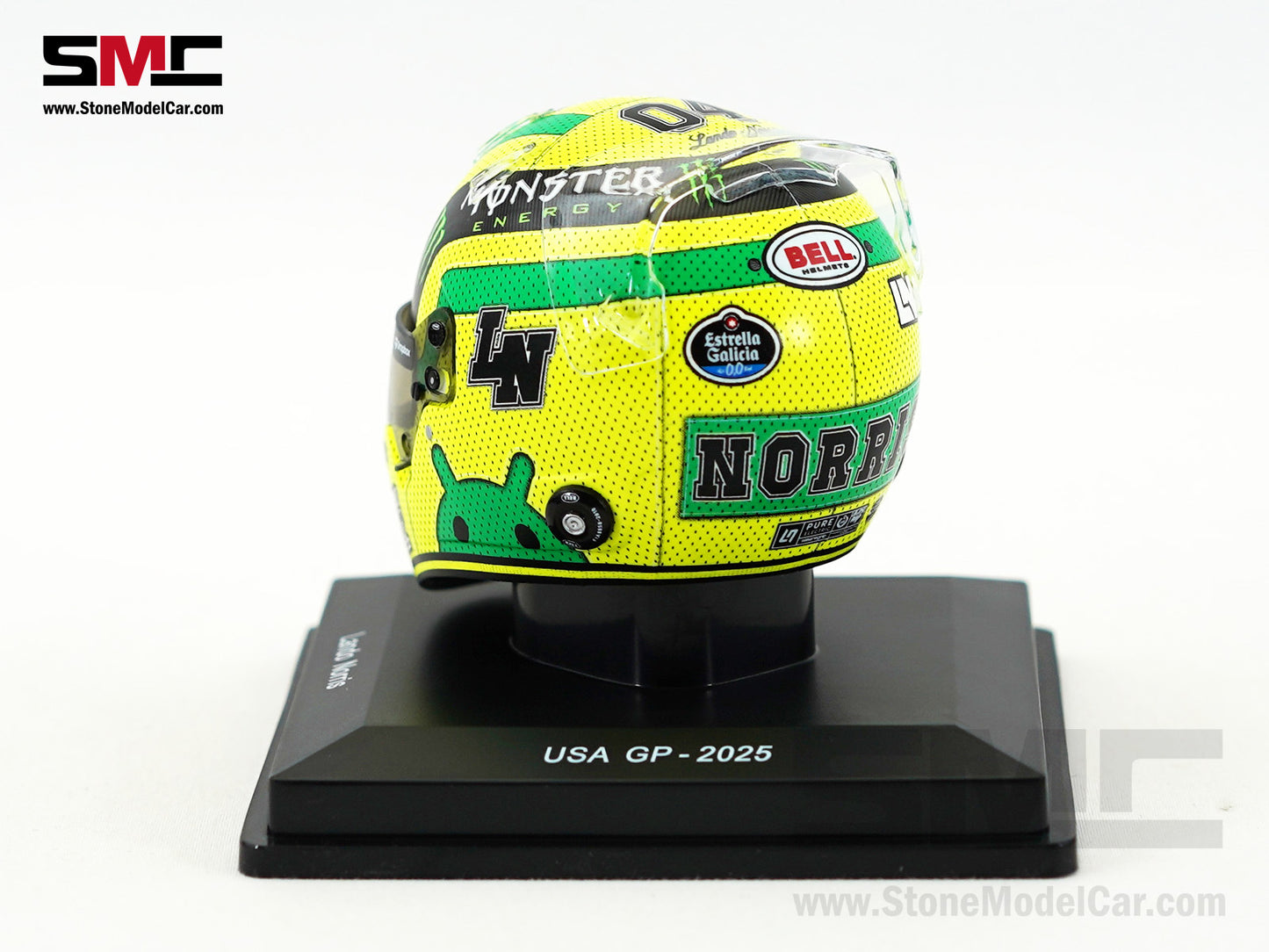 McLaren F1 MCL39 #4 Lando Norris US Austin GP 2025 Spark 1:5 Miniature Helmet