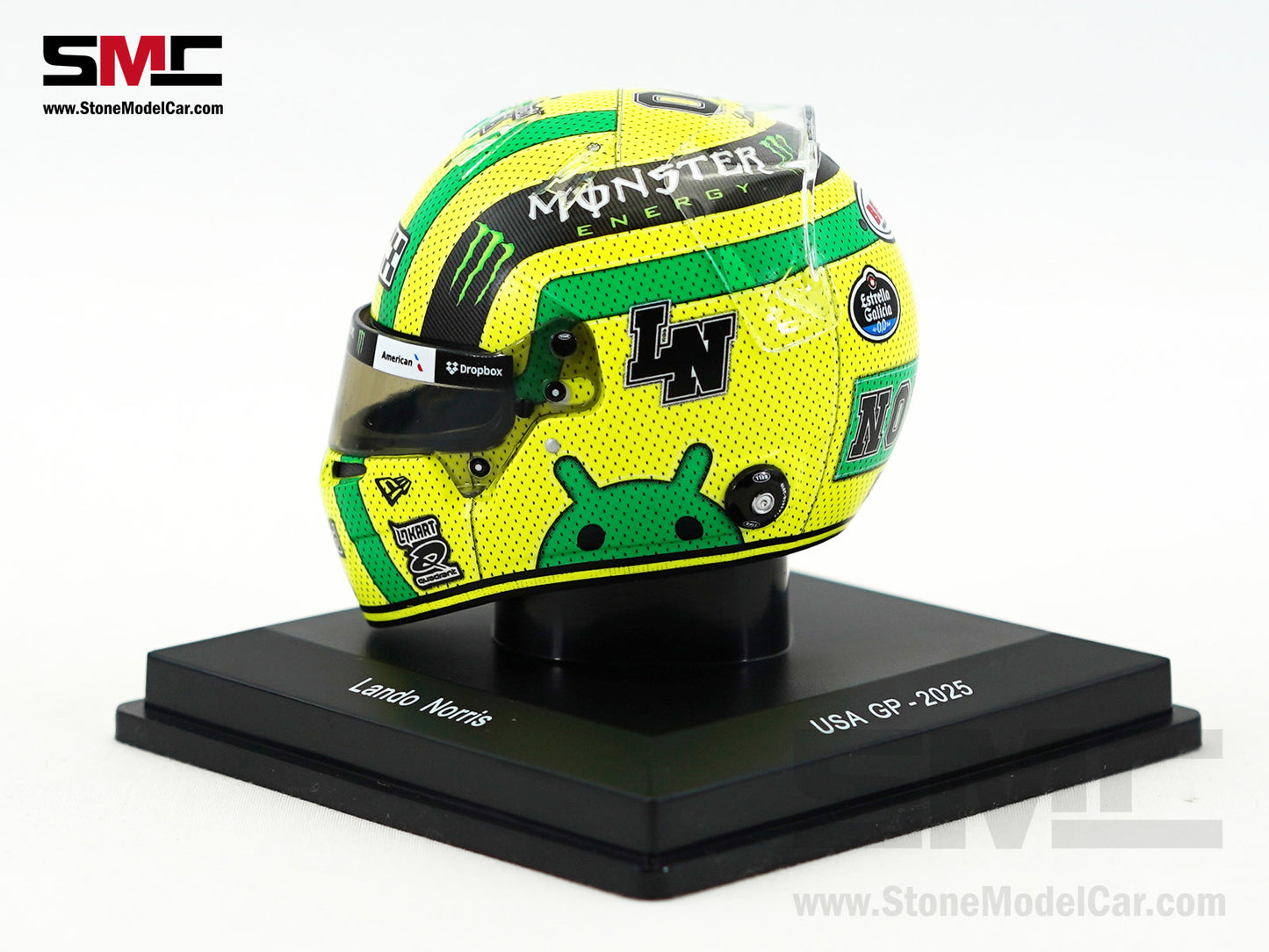 McLaren F1 MCL39 #4 Lando Norris US Austin GP 2025 Spark 1:5 Miniature Helmet