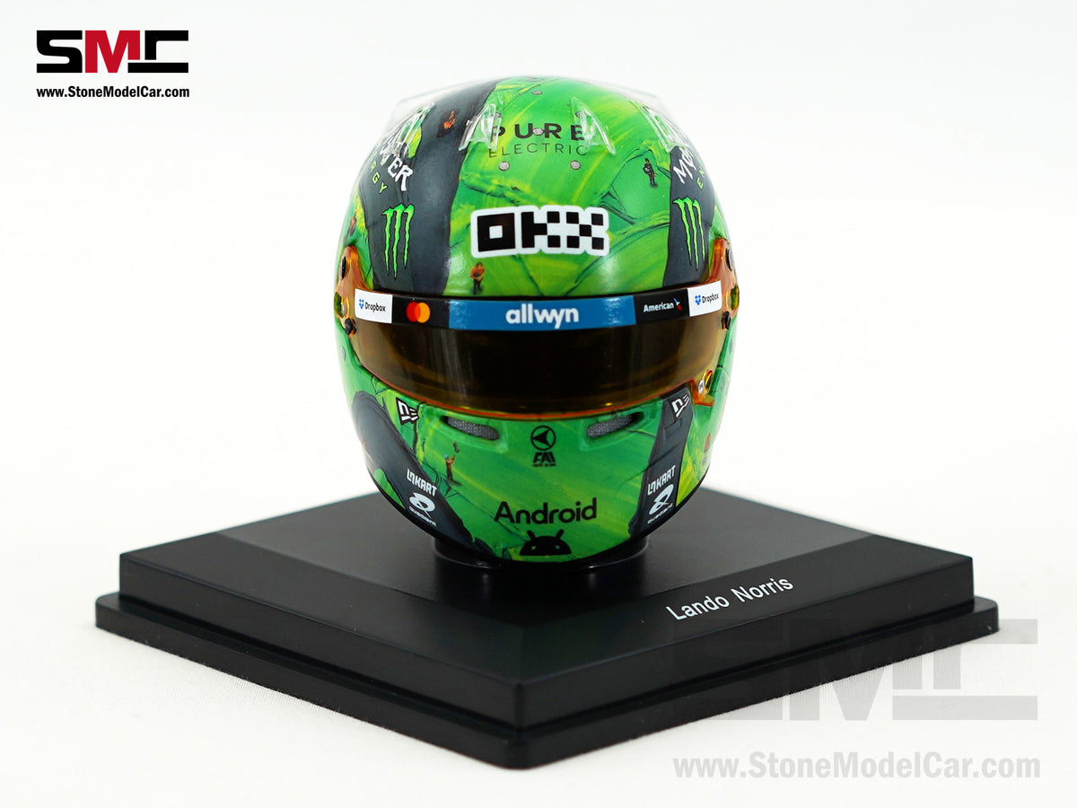 McLaren F1 MCL39 #4 Lando Norris US Las Vegas GP 2025 World Champion Spark 1:5 Miniature Helmet