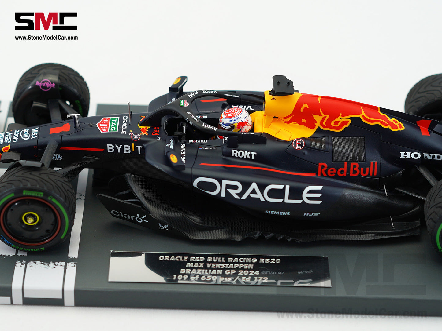 Red Bull F1 RB20 #1 Max Verstappen Brazil GP Winner 2024 World Champion 1:18 MINICHAMPS MV Edition 172