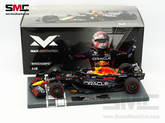 Red Bull F1 RB19 #1 Max Verstappen Winner Belgian GP 2023 World Champion 1:18 MINICHAMPS MV Edition 130
