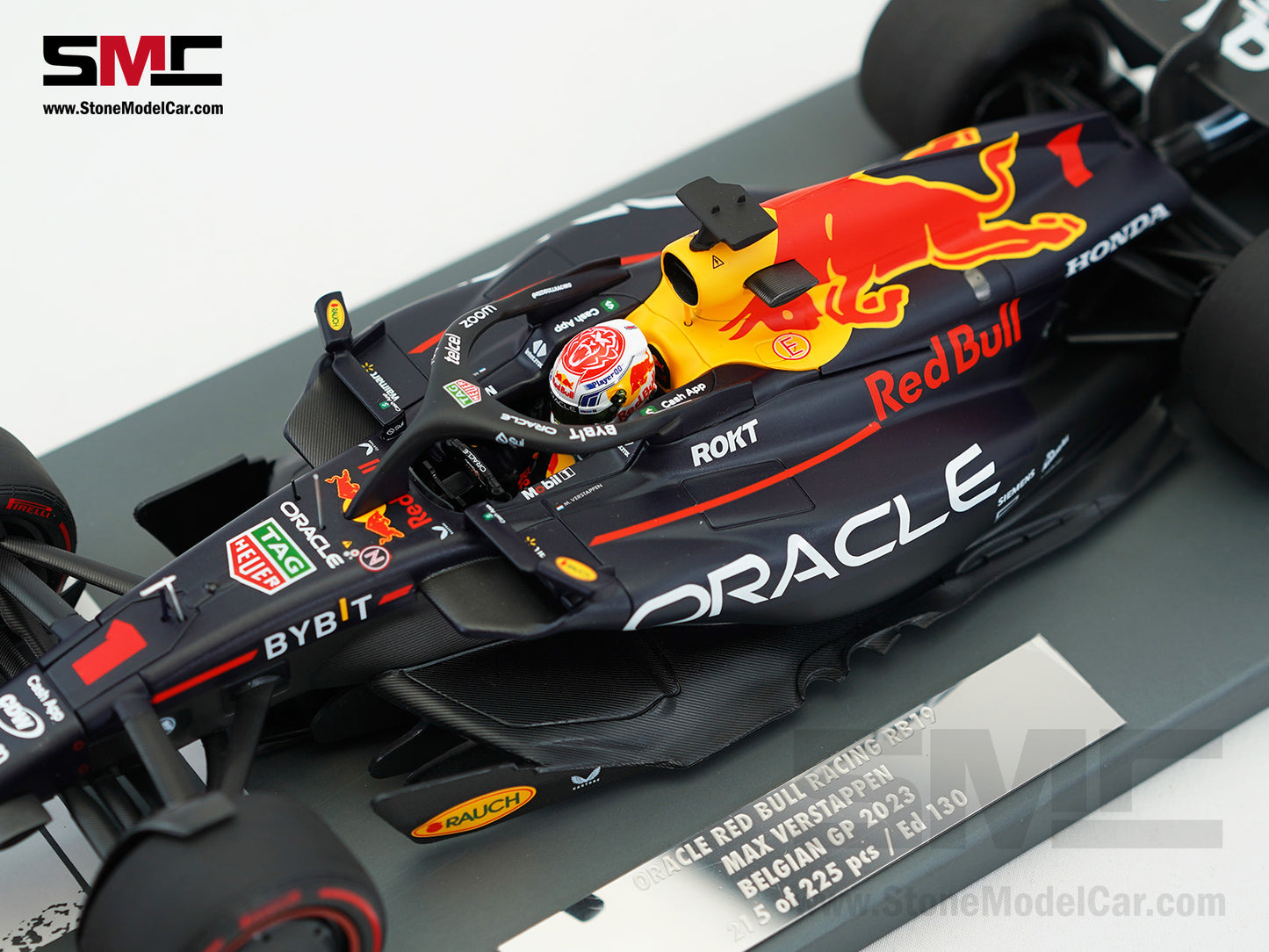 Red Bull F1 RB19 #1 Max Verstappen Winner Belgian GP 2023 World Champion 1:18 MINICHAMPS MV Edition 130