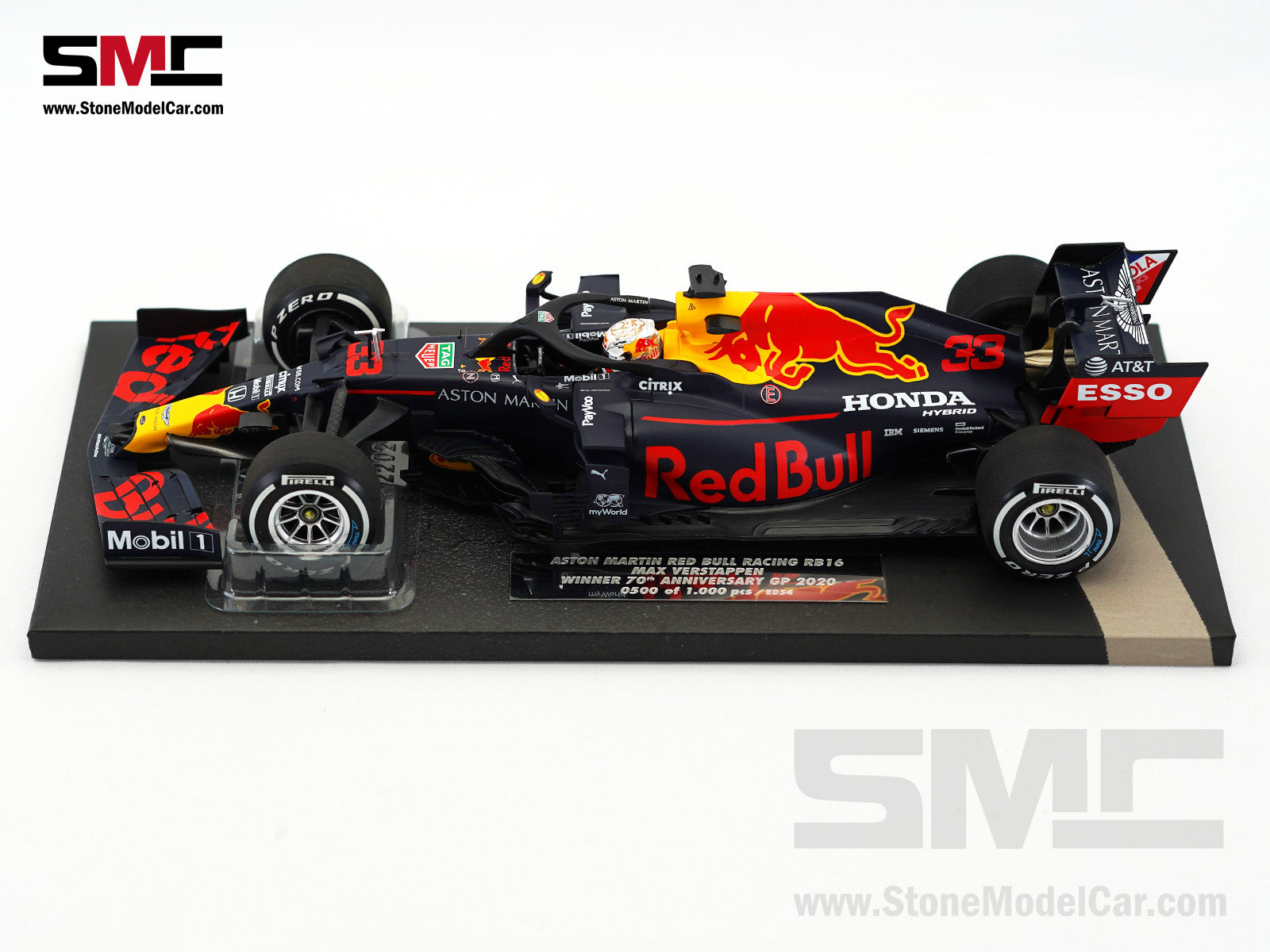 Red Bull F1 RB16 #33 Max Verstappen 70th Anniversary GP 2020