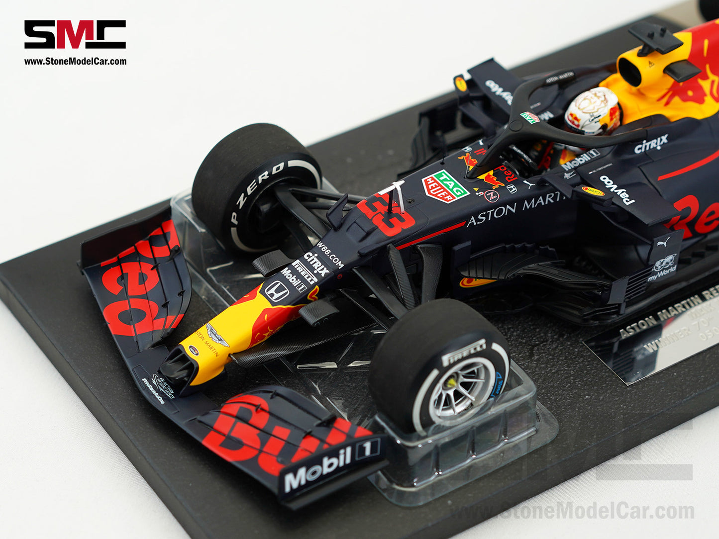 Red Bull F1 RB16 #33 Max Verstappen 70th Anniversary GP 2020 Winner 1:18 MINICHAMPS MV Edition 54