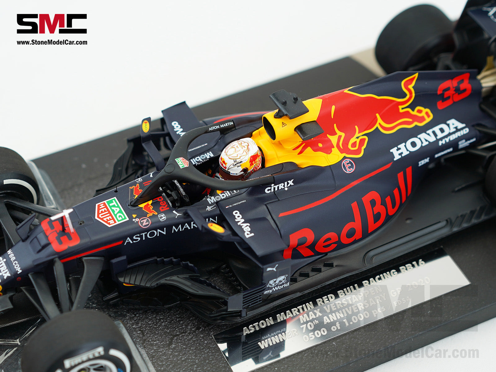 Red Bull F1 RB16 #33 Max Verstappen 70th Anniversary GP 2020
