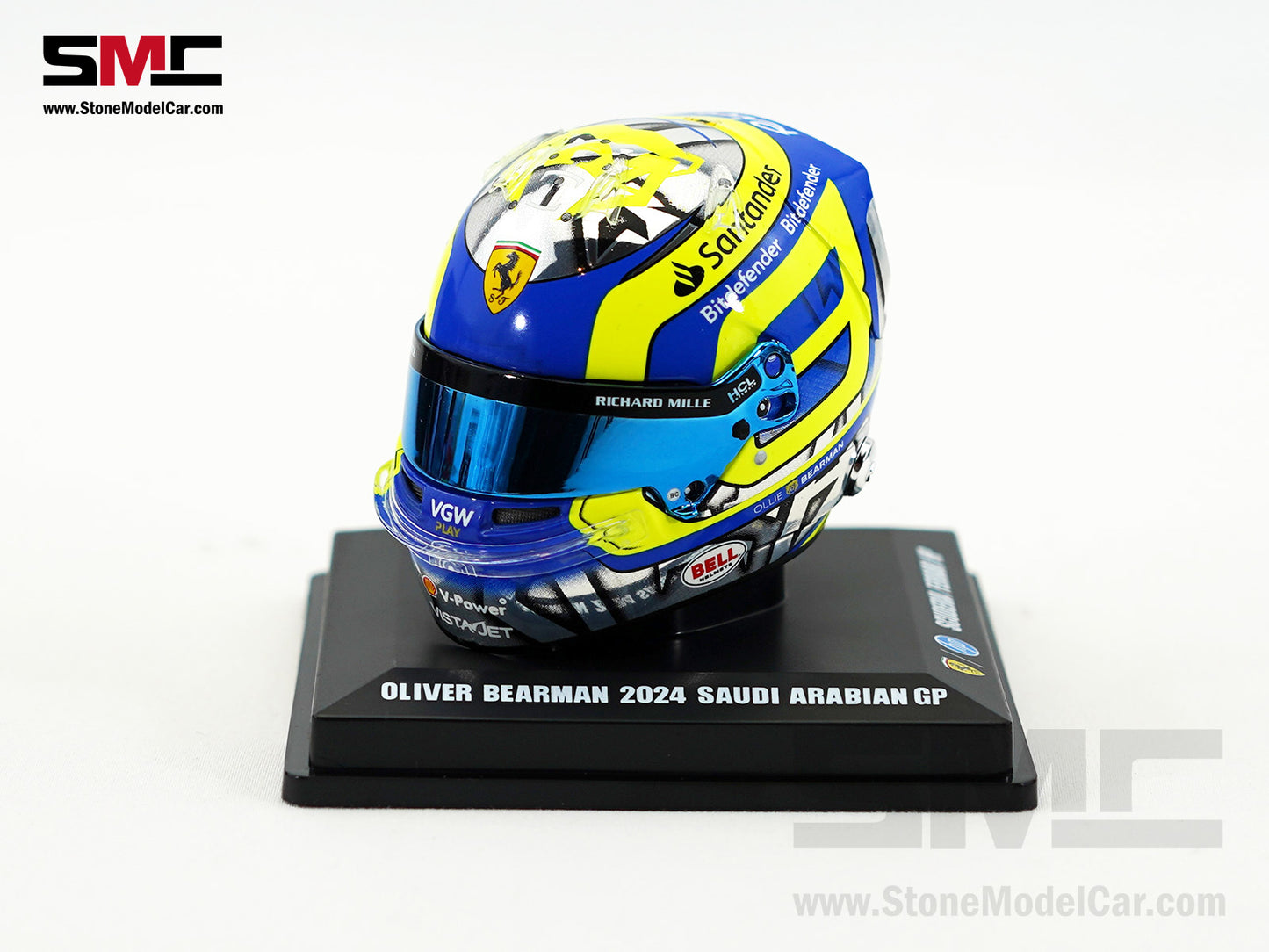Ferrari F1 SF-24 #38 Oliver Bearman Saudi Arabia GP 2024 1st Career Point Looksmart 1:5 Helmet