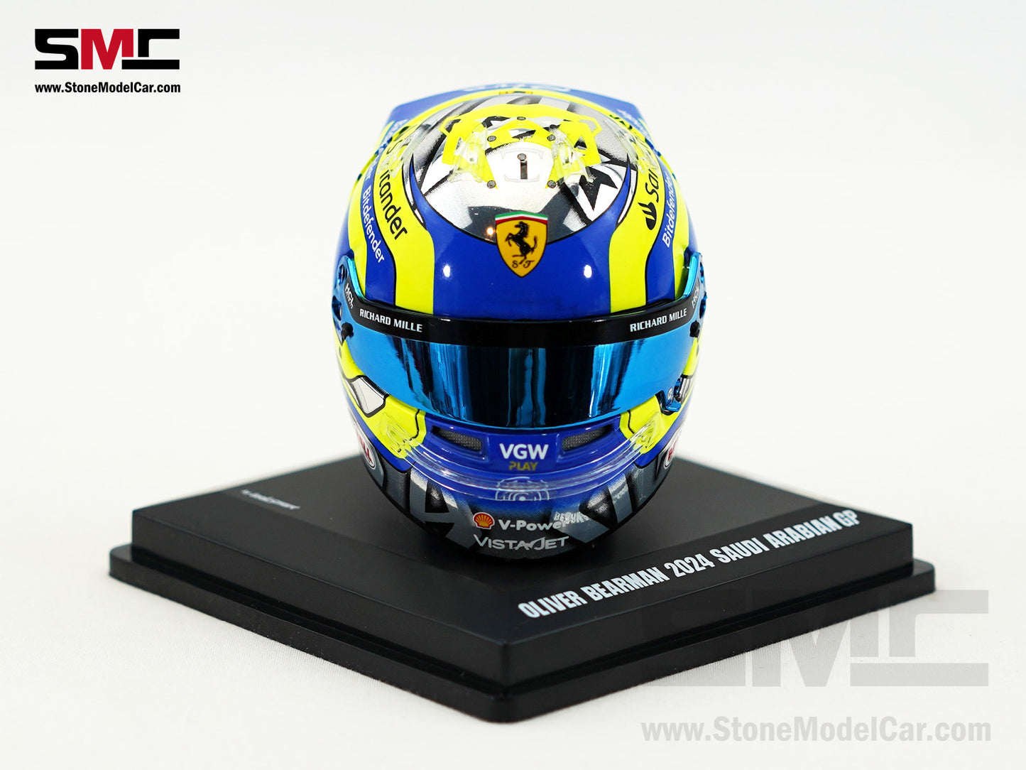 Ferrari F1 SF-24 #38 Oliver Bearman Saudi Arabia GP 2024 1st Career Point Looksmart 1:5 Helmet