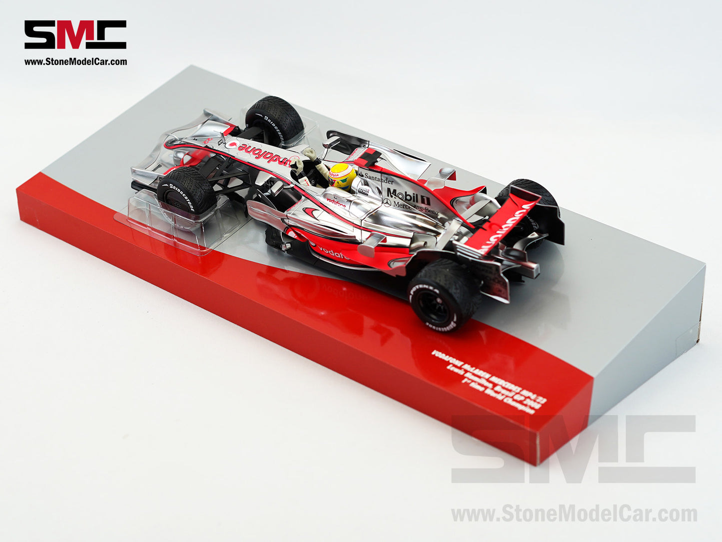 Mclaren Mercedes F1 MP4/23 #22 Lewis Hamilton Brazil GP 2008 World Champion 1:18 MINICHAMPS Gift Box