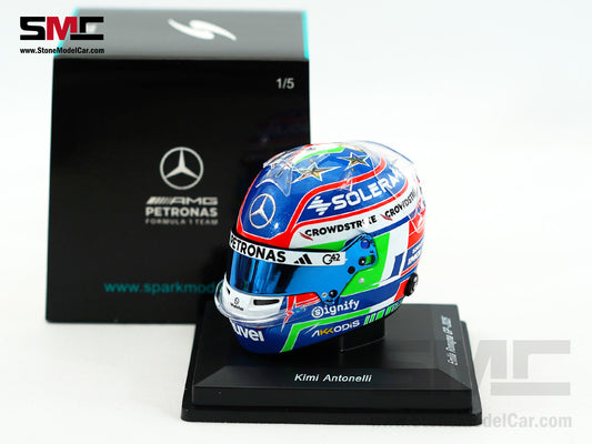 Mercedes F1 W16 #12 Kimi Antonelli Emilia-Romagna GP 2025 Home Race Spark 1:5 Helmet
