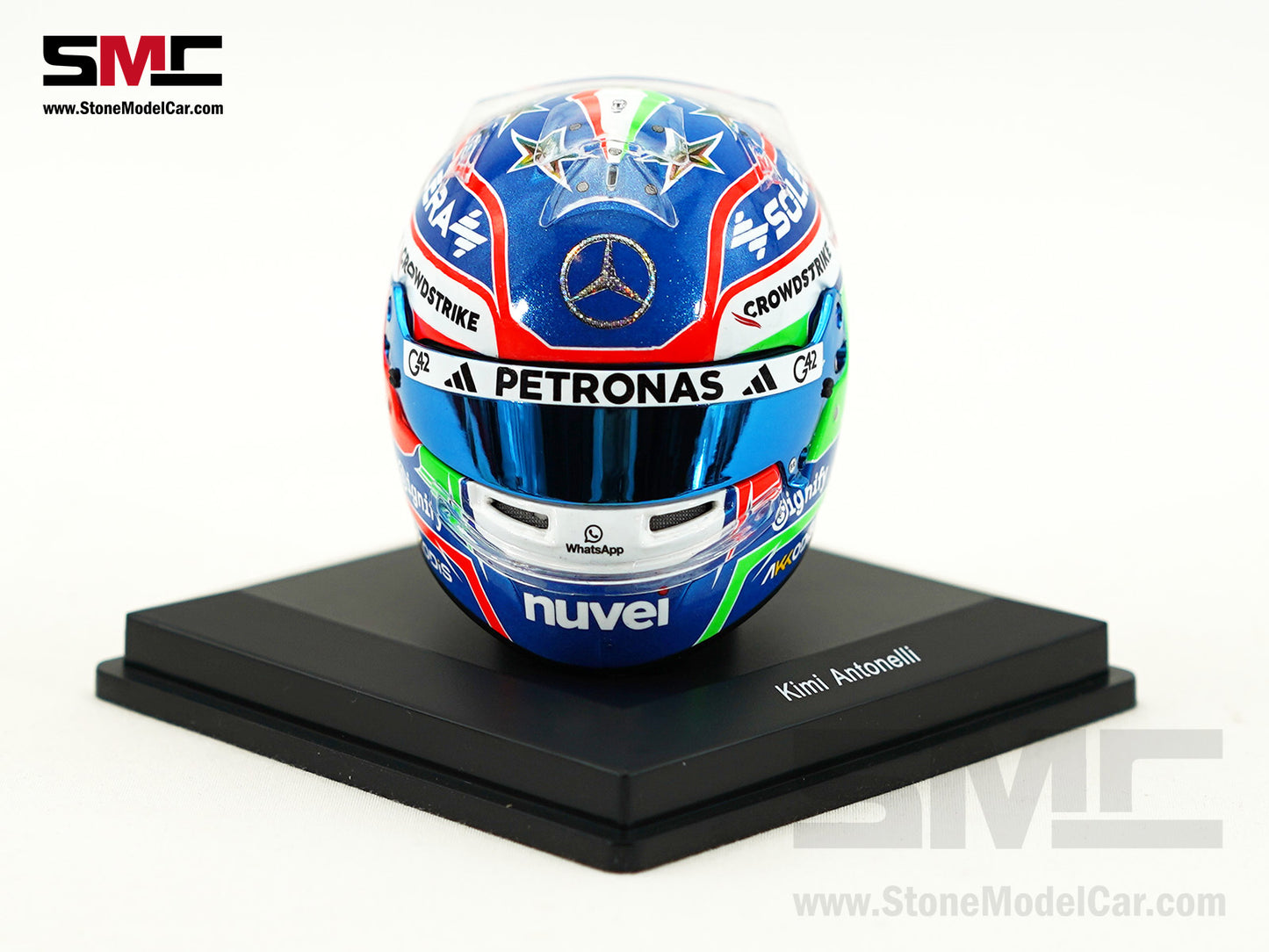 Mercedes F1 W16 #12 Kimi Antonelli Emilia-Romagna GP 2025 Home Race Spark 1:5 Helmet