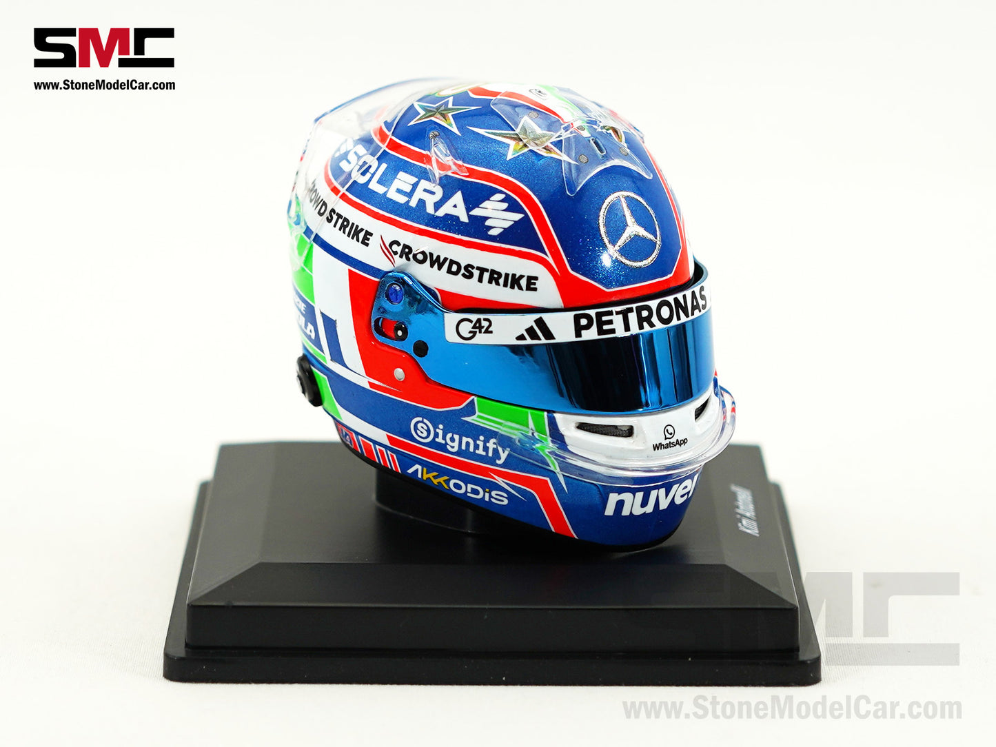 Mercedes F1 W16 #12 Kimi Antonelli Emilia-Romagna GP 2025 Home Race Spark 1:5 Helmet