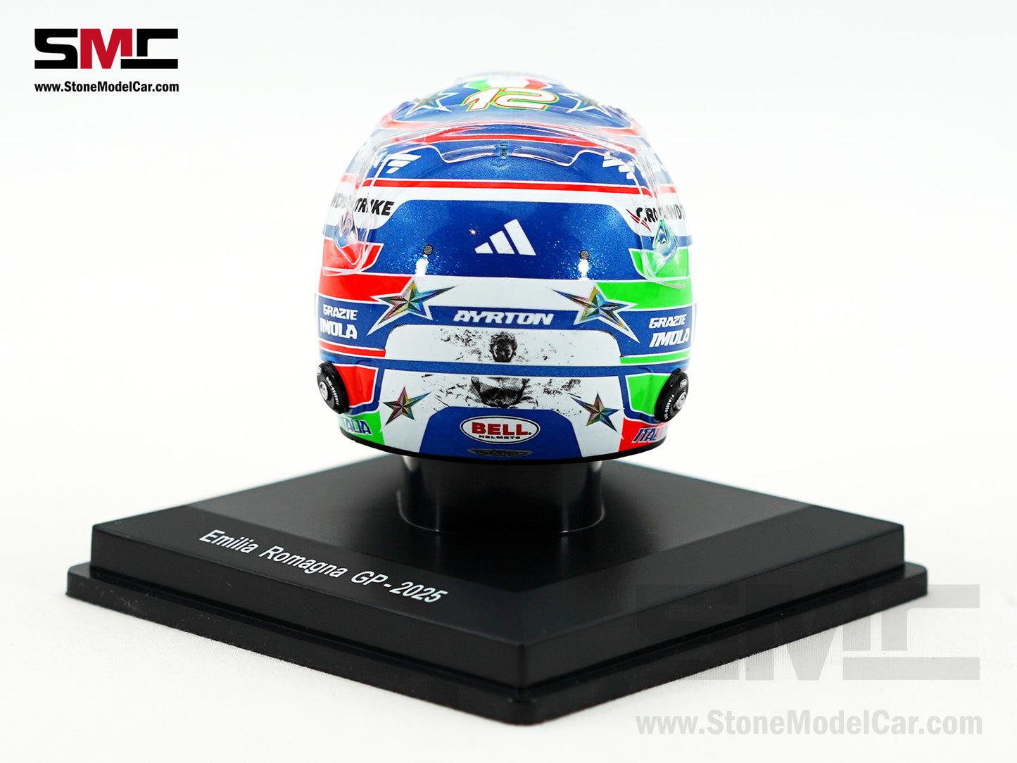 Mercedes F1 W16 #12 Kimi Antonelli Emilia-Romagna GP 2025 Home Race Spark 1:5 Helmet