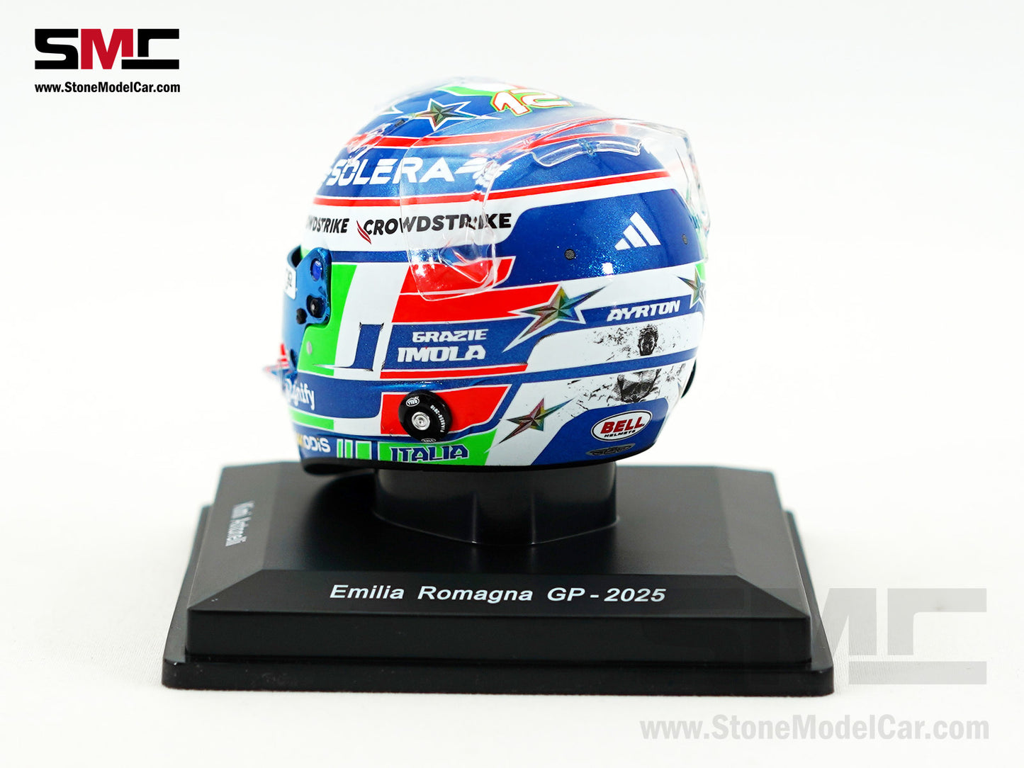 Mercedes F1 W16 #12 Kimi Antonelli Emilia-Romagna GP 2025 Home Race Spark 1:5 Helmet