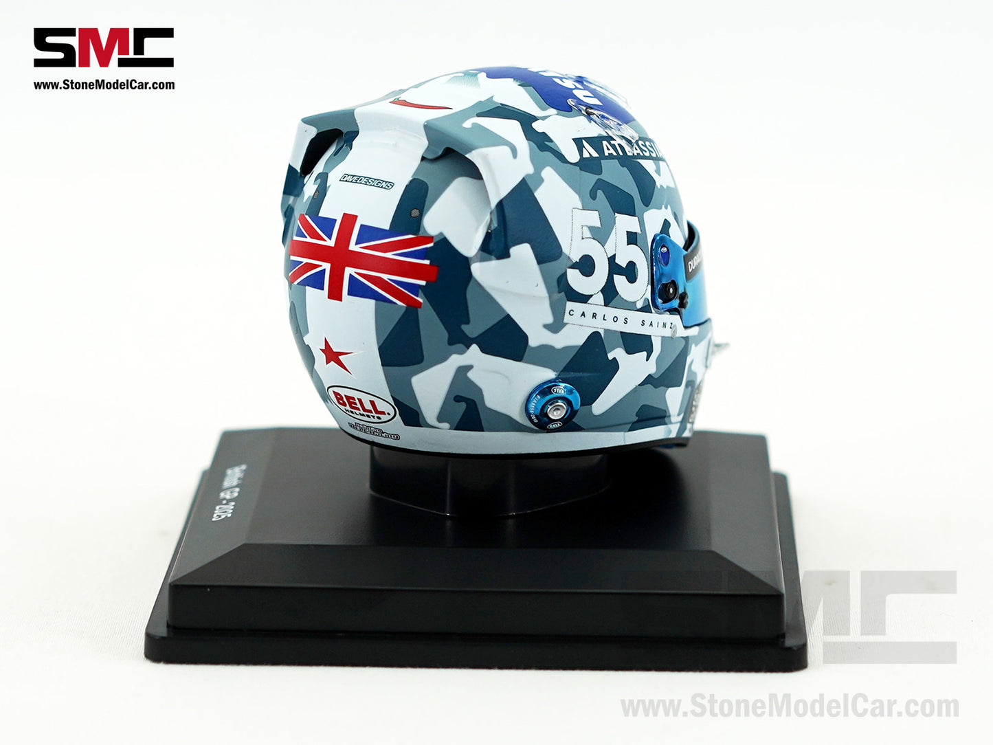 Williams F1 FW47 #55 Carlos Sainz British GP 2025 Spark 1:5 Miniature Helmet