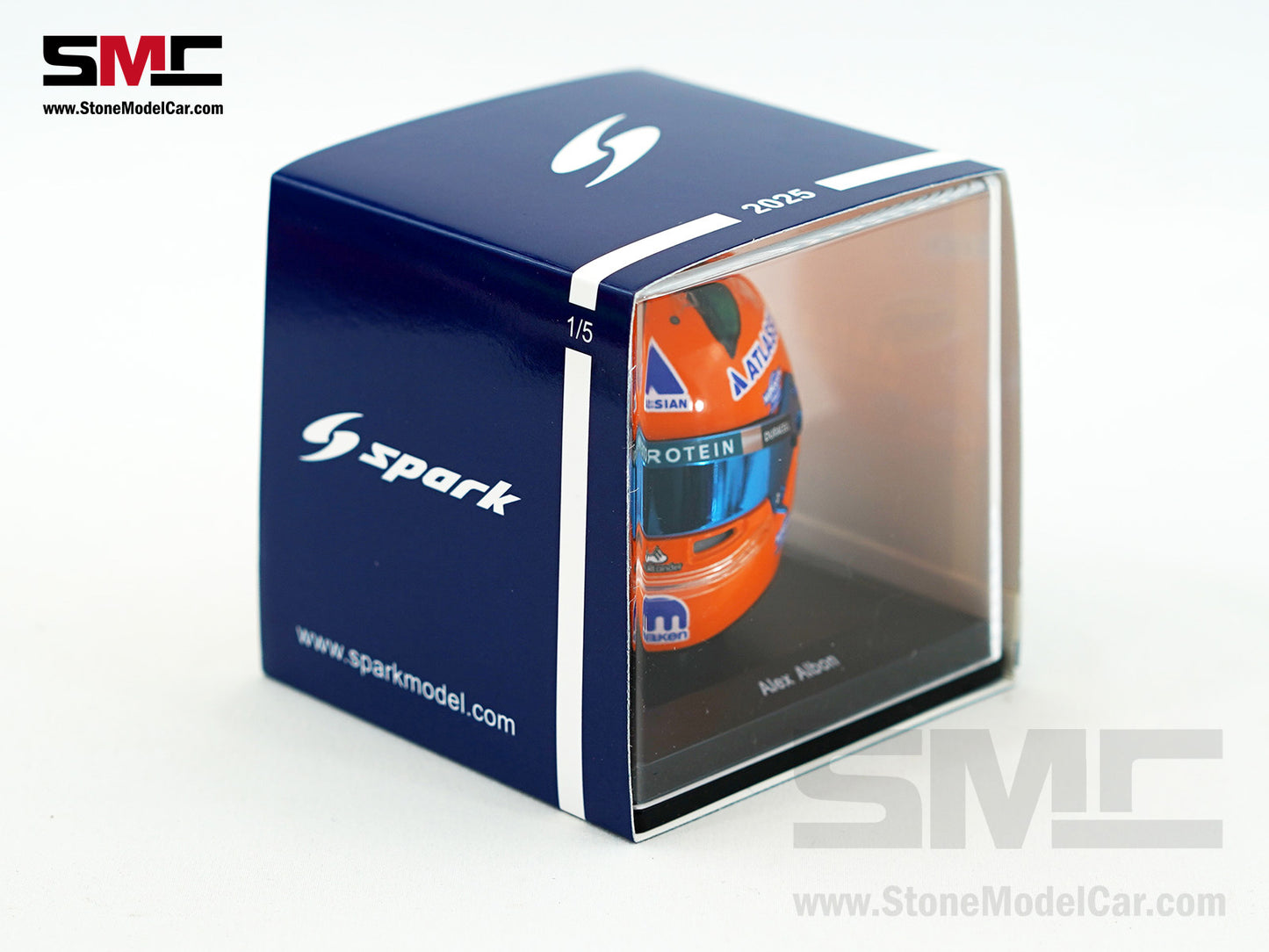 Williams F1 FW47 #23 Alexander Albon US Miami GP 2025 Spark 1:5 Miniature Helmet