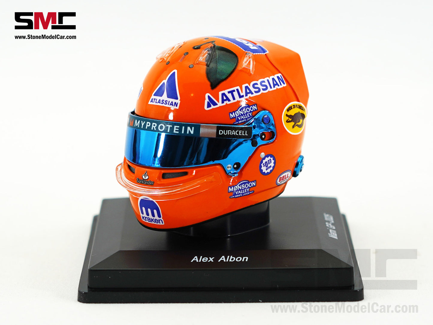 Williams F1 FW47 #23 Alexander Albon US Miami GP 2025 Spark 1:5 Miniature Helmet