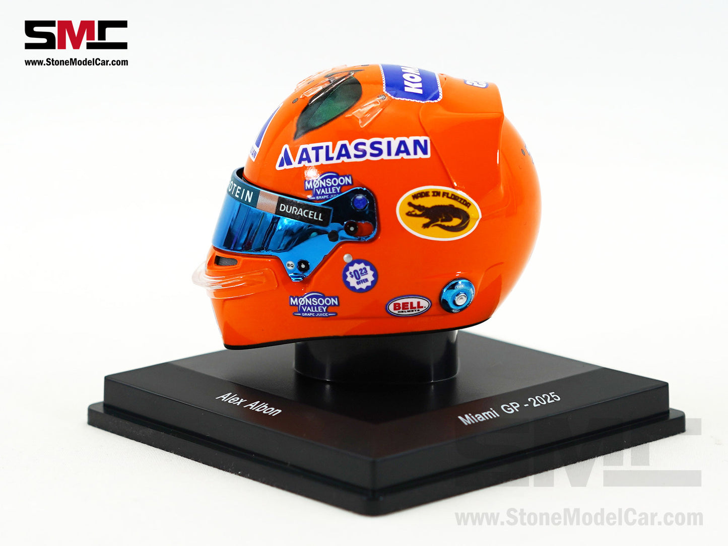 Williams F1 FW47 #23 Alexander Albon US Miami GP 2025 Spark 1:5 Miniature Helmet