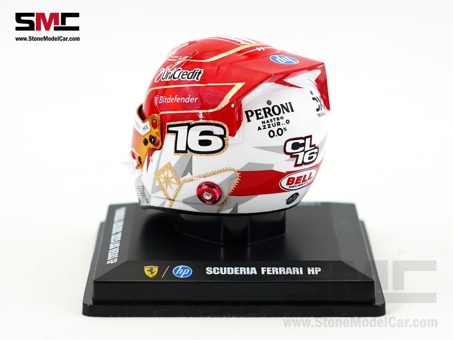 Ferrari HP F1 SF-25 #16 Charles Leclerc Las Vegas GP 2025 Looksmart 1:5 BELL Helmet