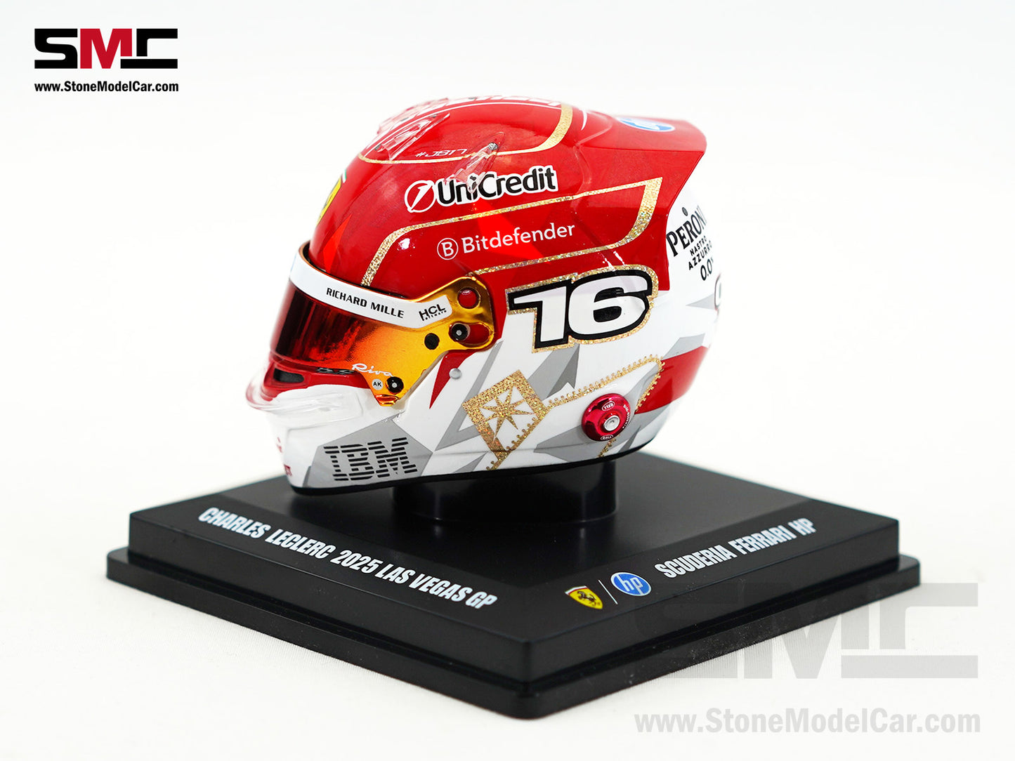 Ferrari HP F1 SF-25 #16 Charles Leclerc Las Vegas GP 2025 Looksmart 1:5 BELL Helmet