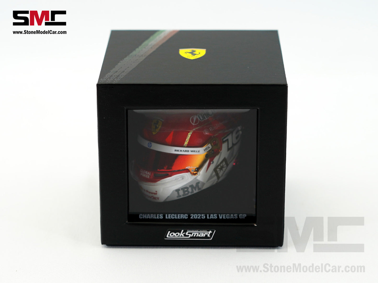 Ferrari HP F1 SF-25 #16 Charles Leclerc Las Vegas GP 2025 Looksmart 1:5 BELL Helmet
