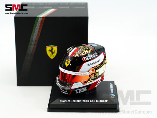 Ferrari HP F1 SF-25 #16 Charles Leclerc Abu Dhabi GP 2025 Looksmart 1:5 BELL Helmet