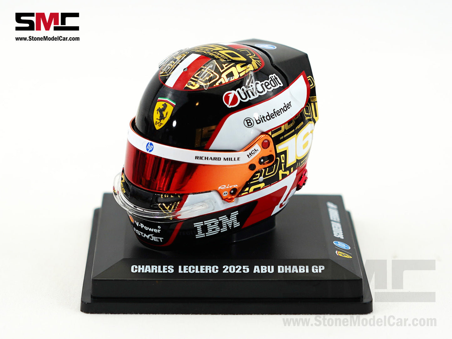 Ferrari HP F1 SF-25 #16 Charles Leclerc Abu Dhabi GP 2025 Looksmart 1:5 BELL Helmet