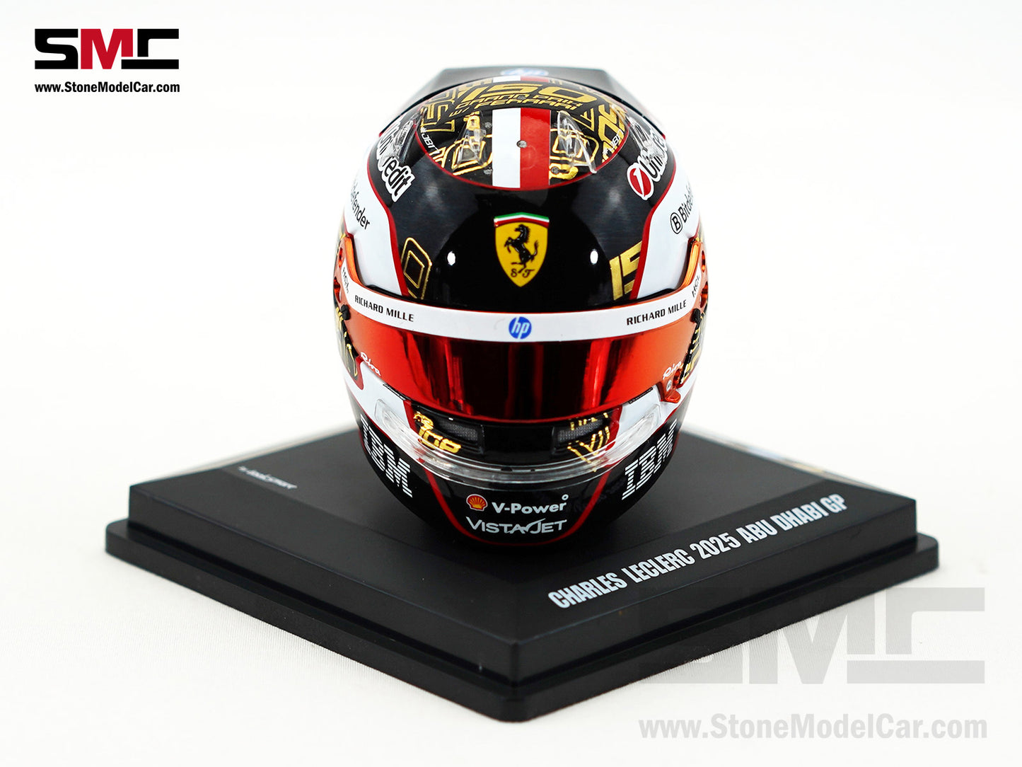 Ferrari HP F1 SF-25 #16 Charles Leclerc Abu Dhabi GP 2025 Looksmart 1:5 BELL Helmet