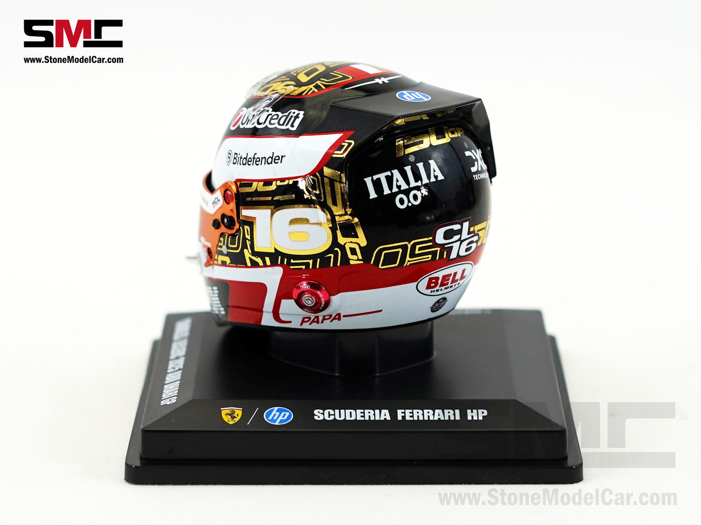 Ferrari HP F1 SF-25 #16 Charles Leclerc Abu Dhabi GP 2025 Looksmart 1:5 BELL Helmet