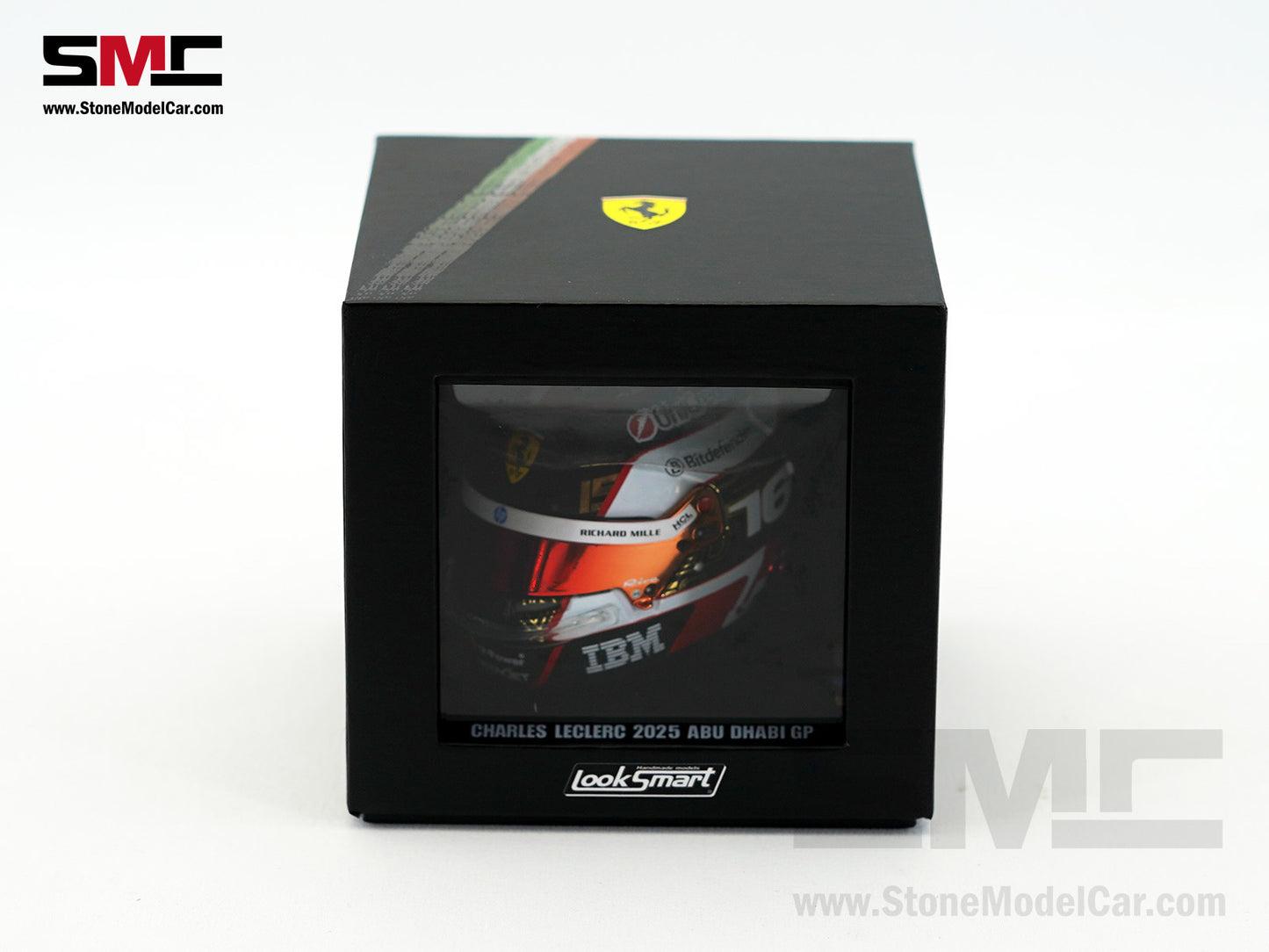 Ferrari HP F1 SF-25 #16 Charles Leclerc Abu Dhabi GP 2025 Looksmart 1:5 BELL Helmet