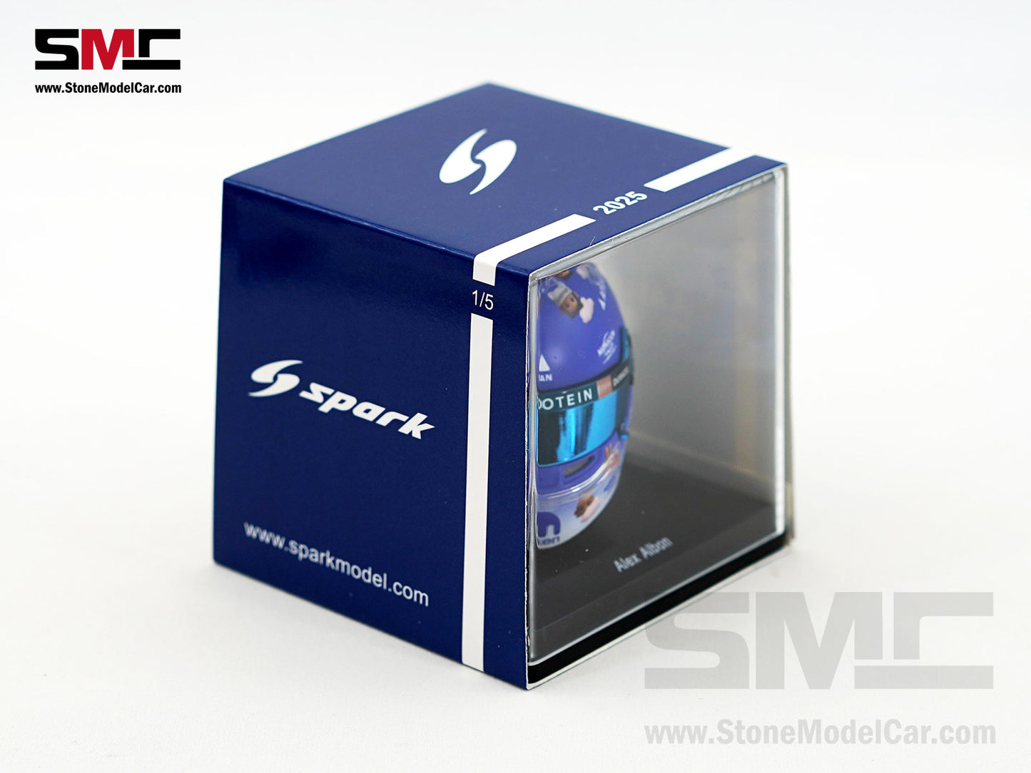 Williams F1 FW47 #23 Alexander Albon British GP 2025 Spark 1:5 Miniature Helmet