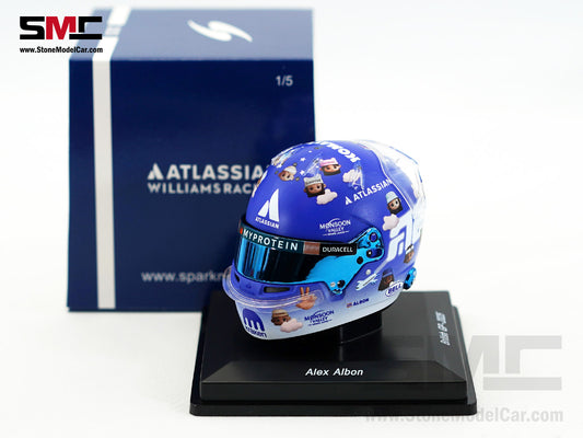 Williams F1 FW47 #23 Alexander Albon British GP 2025 Spark 1:5 Miniature Helmet