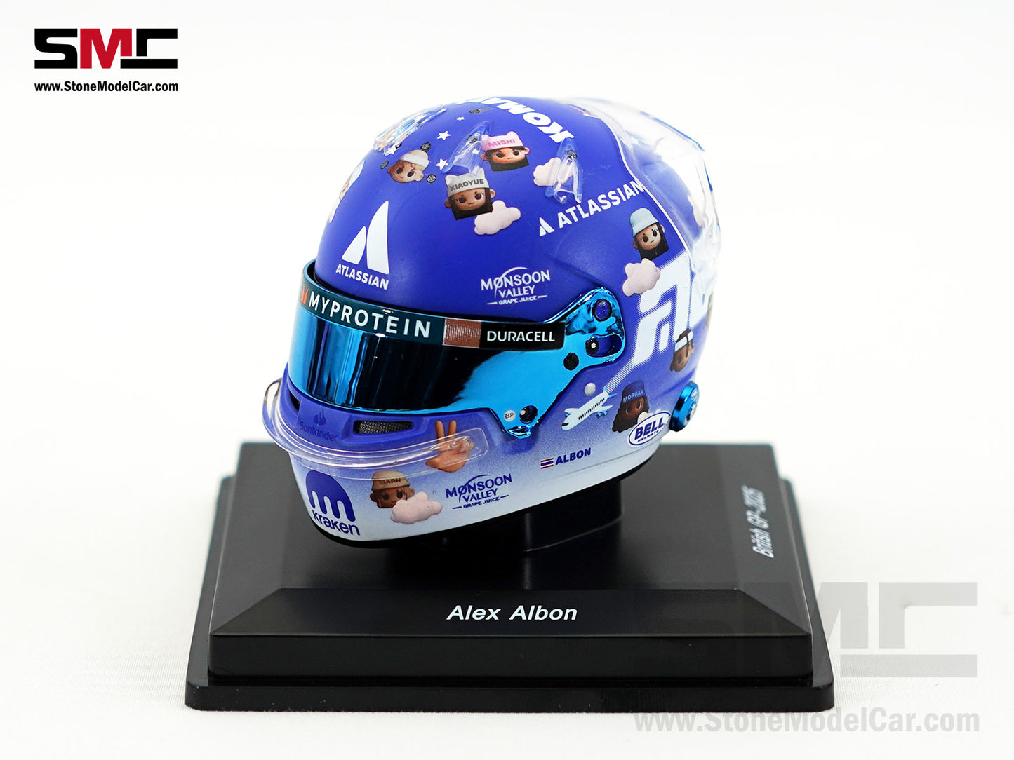Williams F1 FW47 #23 Alexander Albon British GP 2025 Spark 1:5 Miniature Helmet