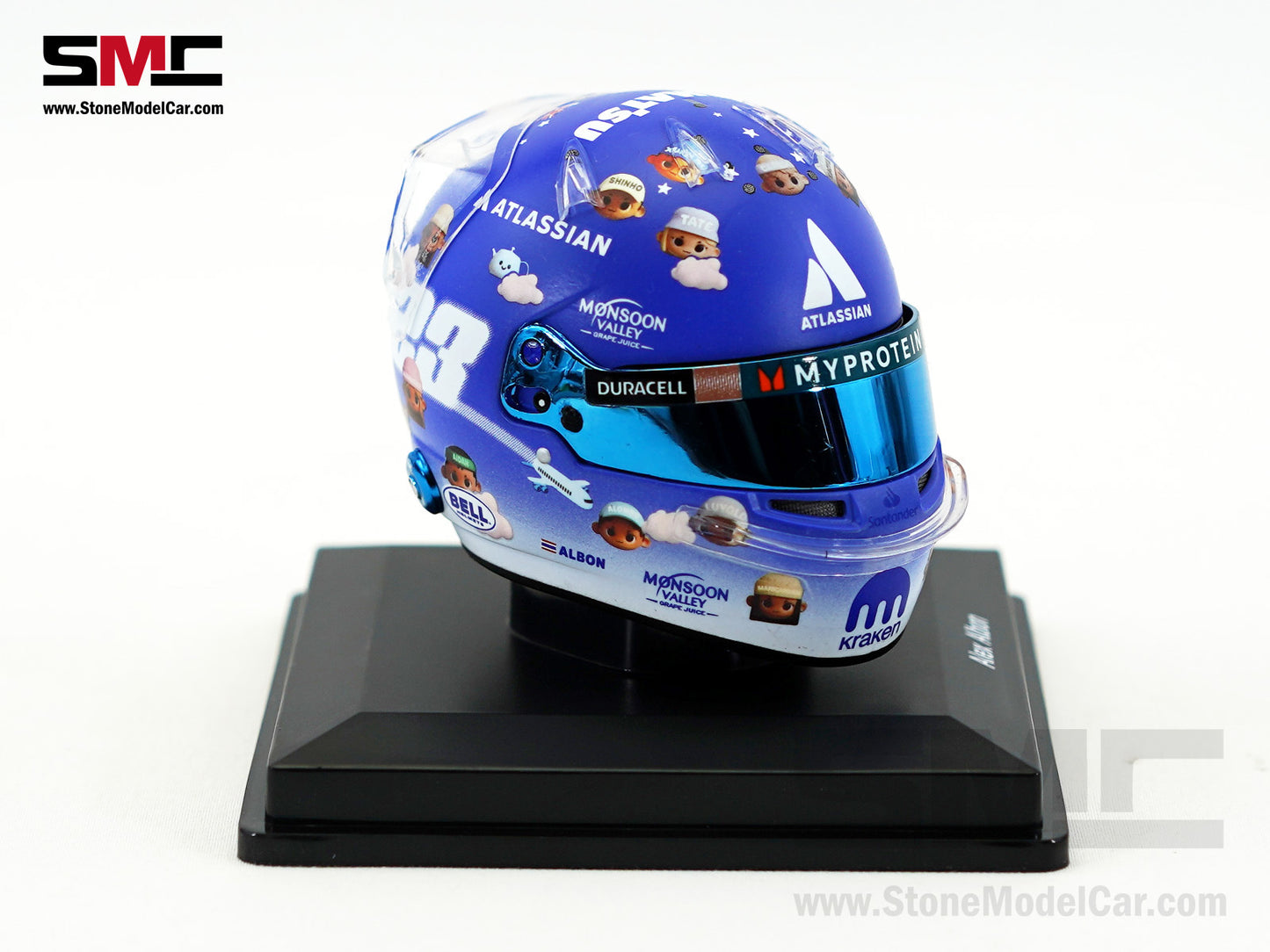 Williams F1 FW47 #23 Alexander Albon British GP 2025 Spark 1:5 Miniature Helmet