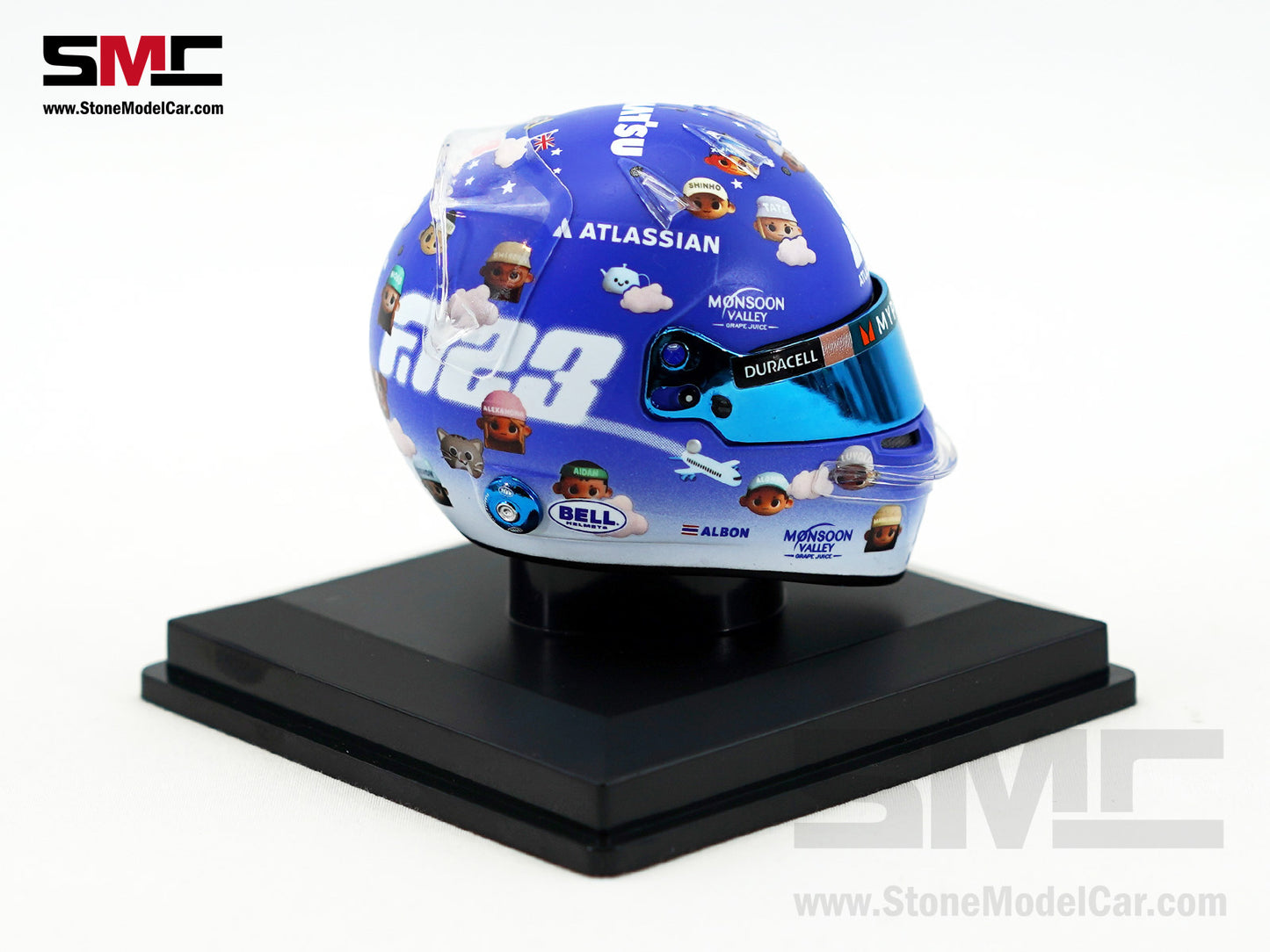 Williams F1 FW47 #23 Alexander Albon British GP 2025 Spark 1:5 Miniature Helmet