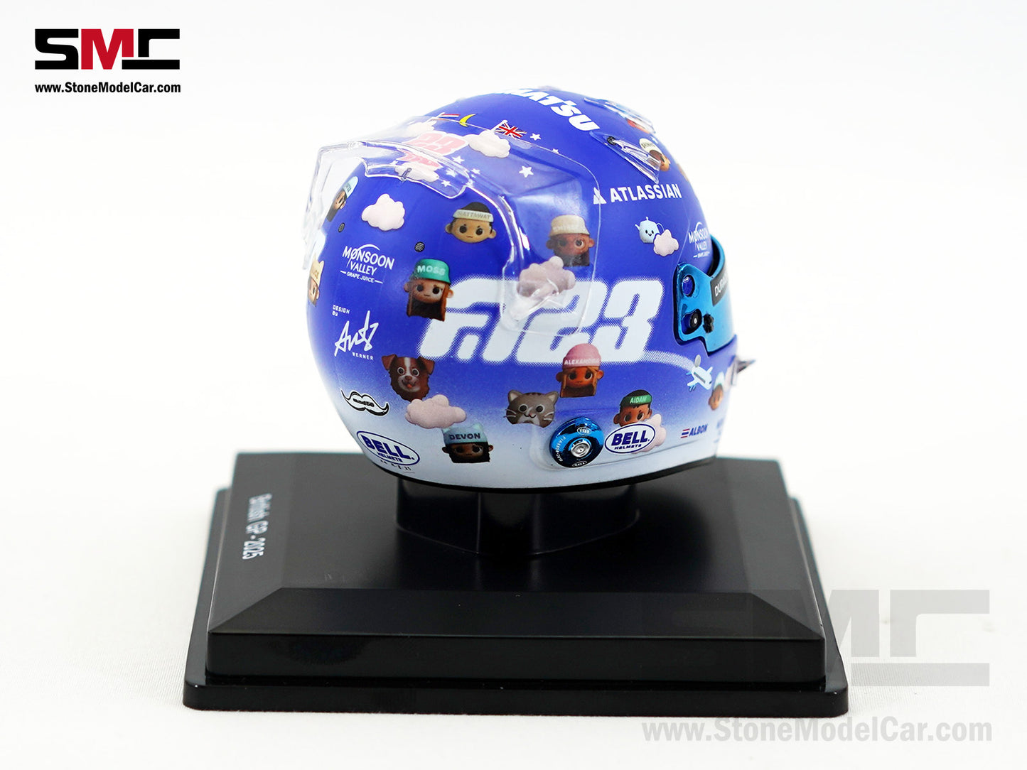 Williams F1 FW47 #23 Alexander Albon British GP 2025 Spark 1:5 Miniature Helmet