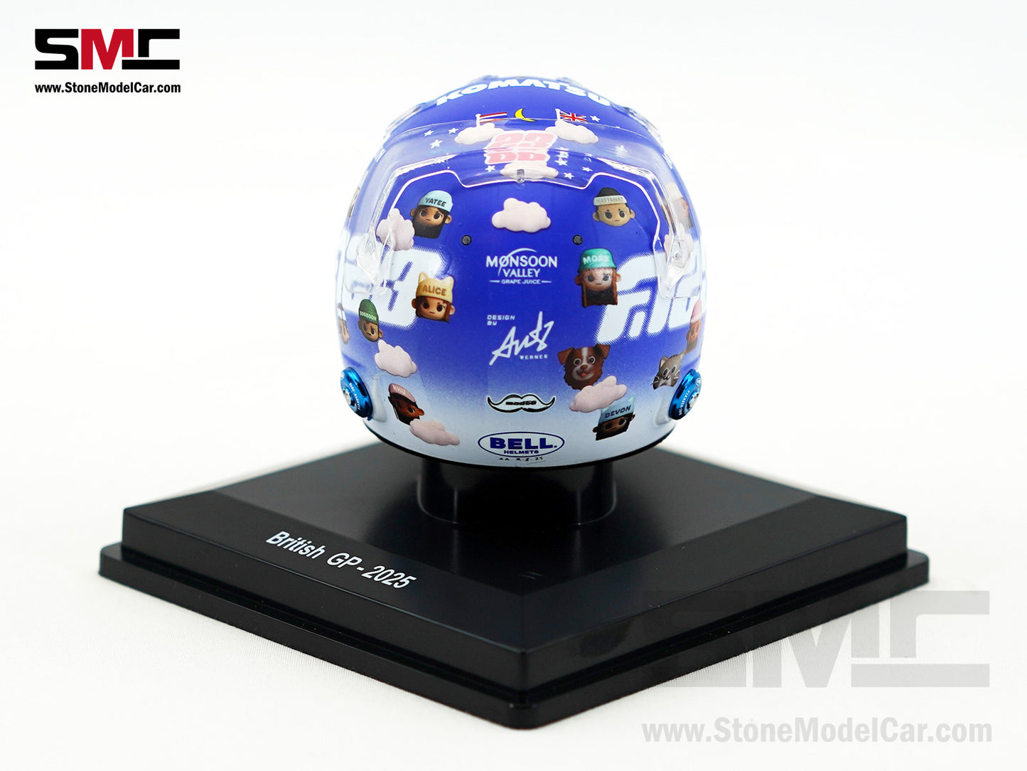 Williams F1 FW47 #23 Alexander Albon British GP 2025 Spark 1:5 Miniature Helmet