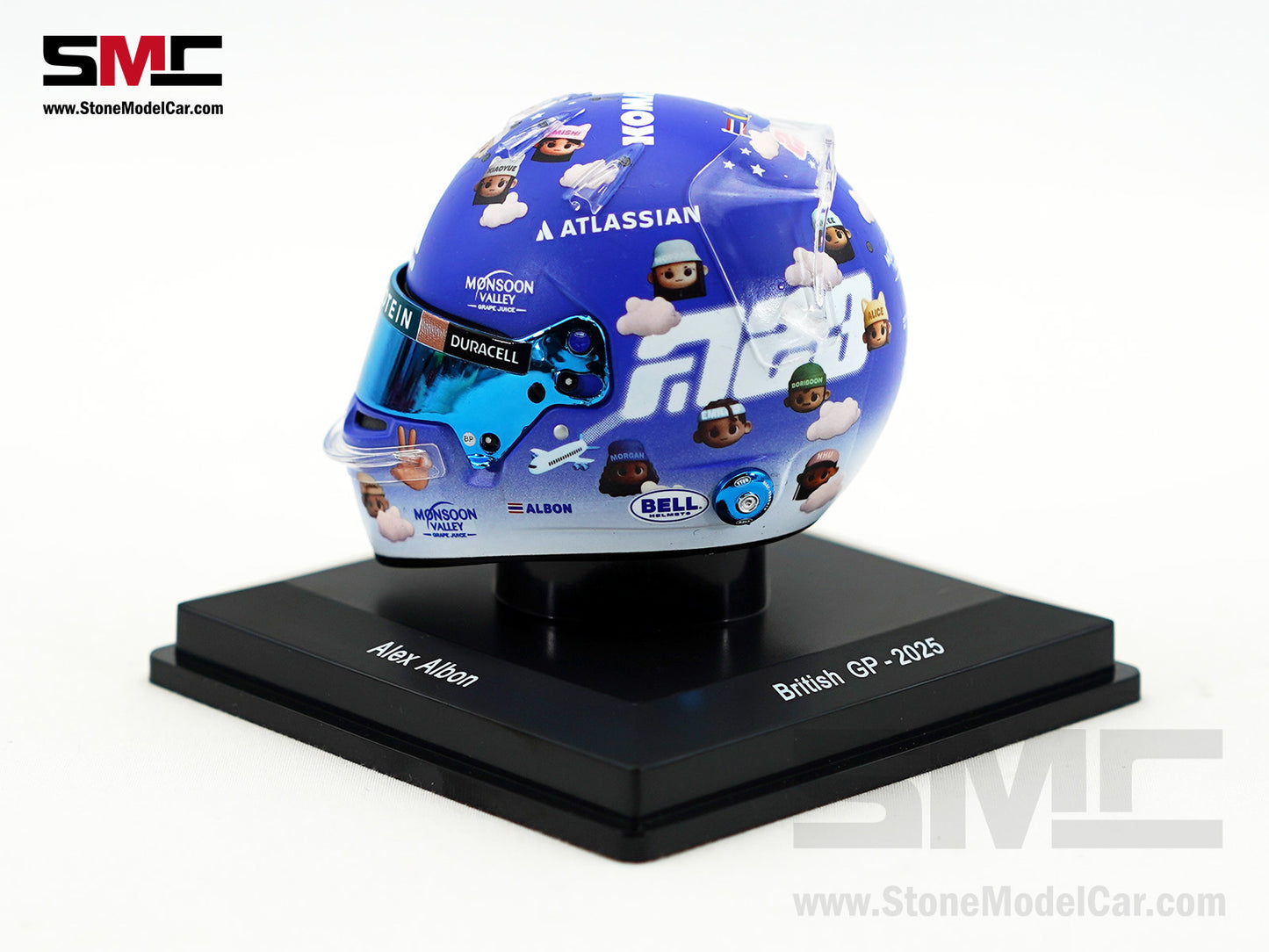 Williams F1 FW47 #23 Alexander Albon British GP 2025 Spark 1:5 Miniature Helmet