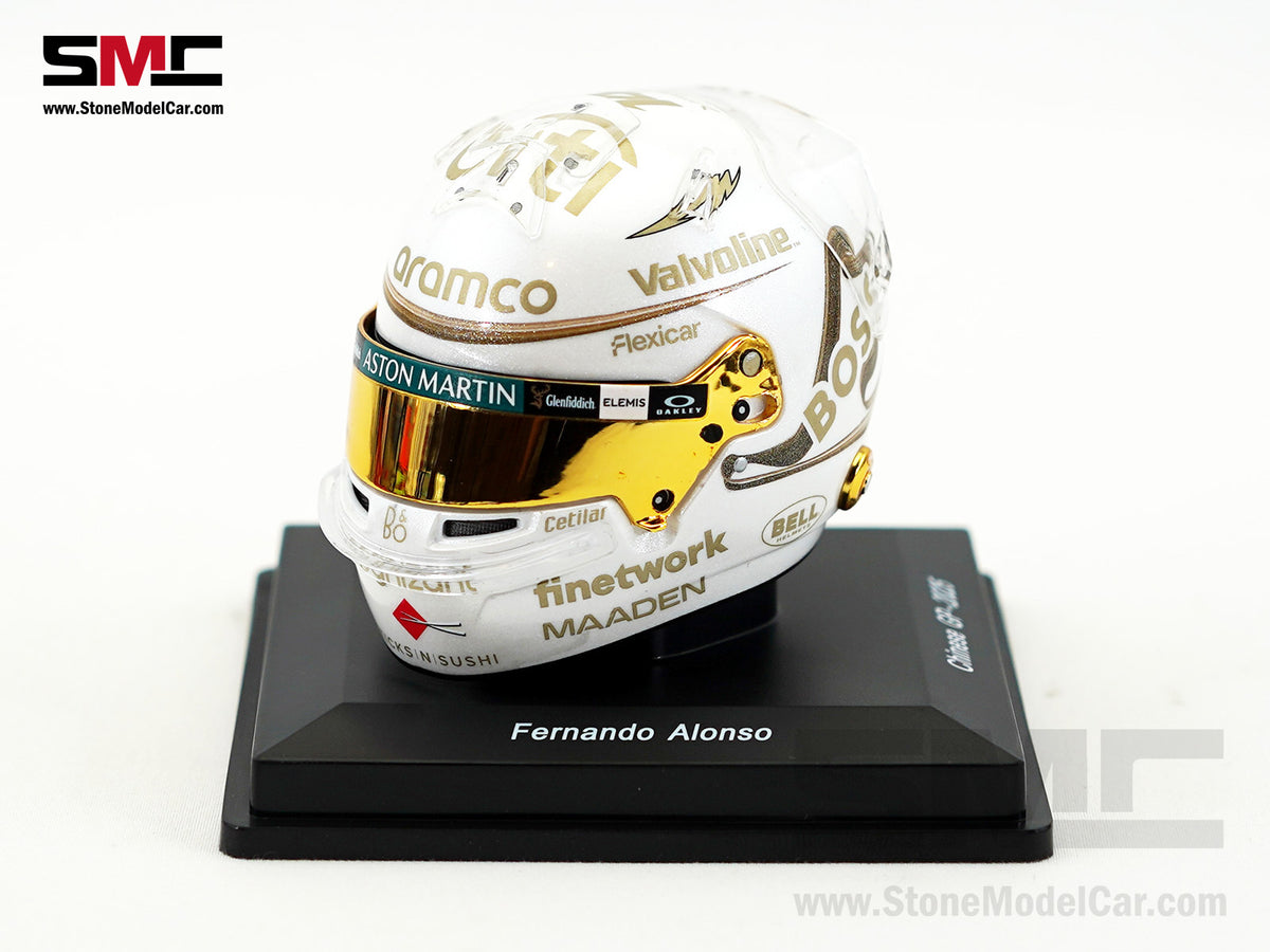 Aston Martin F1 AMR25 #14 Fernando Alonso Chinese GP 2025 Spark 1:5 Miniature Helmet 5HF200