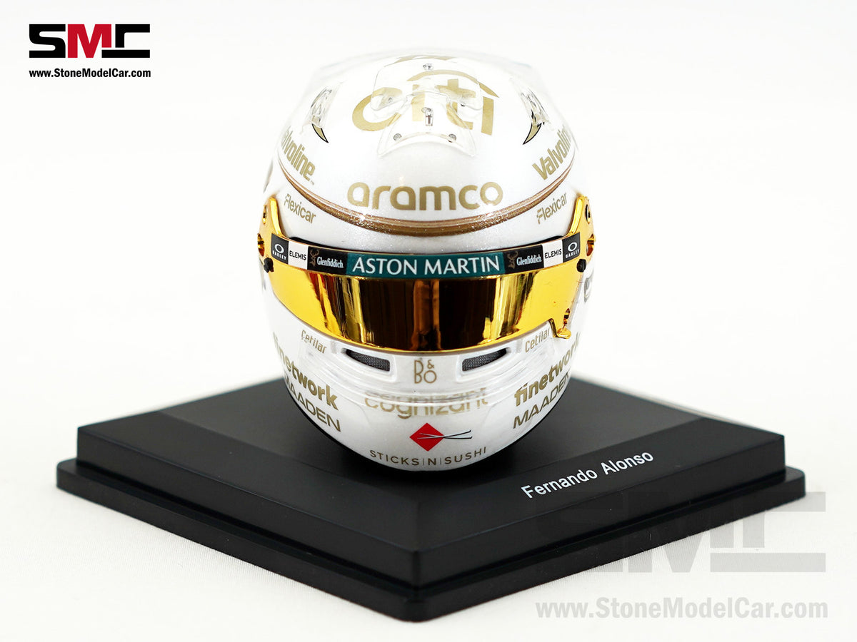 Aston Martin F1 AMR25 #14 Fernando Alonso Chinese GP 2025 Spark 1:5 Miniature Helmet 5HF200