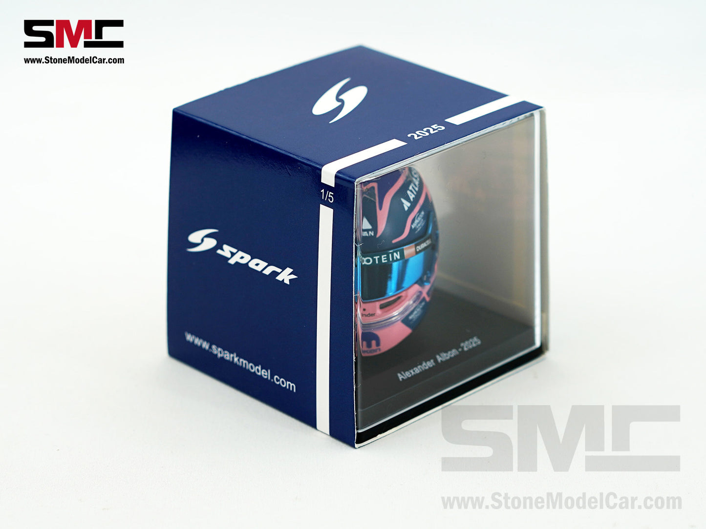Williams F1 FW47 #23 Alexander Albon Year 2025 Spark 1:5 Miniature Helmet 5HF190