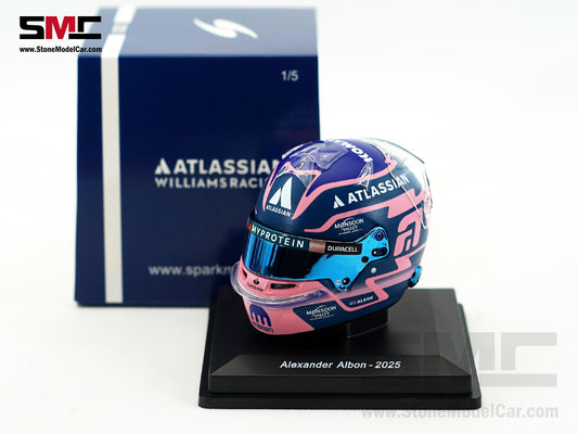 Williams F1 FW47 #23 Alexander Albon Year 2025 Spark 1:5 Miniature Helmet 5HF190