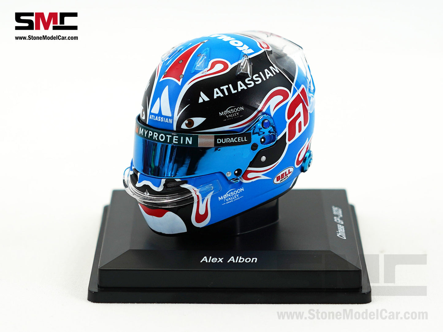 Williams F1 FW47 #23 Alexander Albon Chinese GP 2025 Spark 1:5 Miniature Helmet
