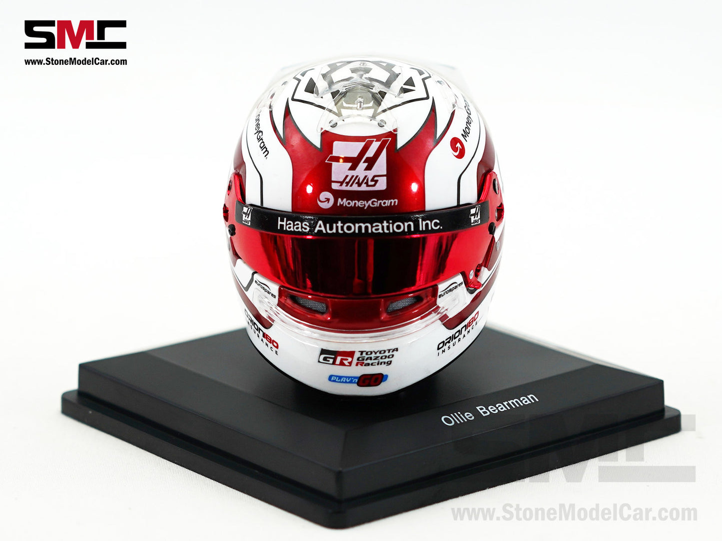 Haas F1 Team VF-25 #87 Oliver Bearman Monaco GP 2025 Spark 1:5 Miniature Helmet
