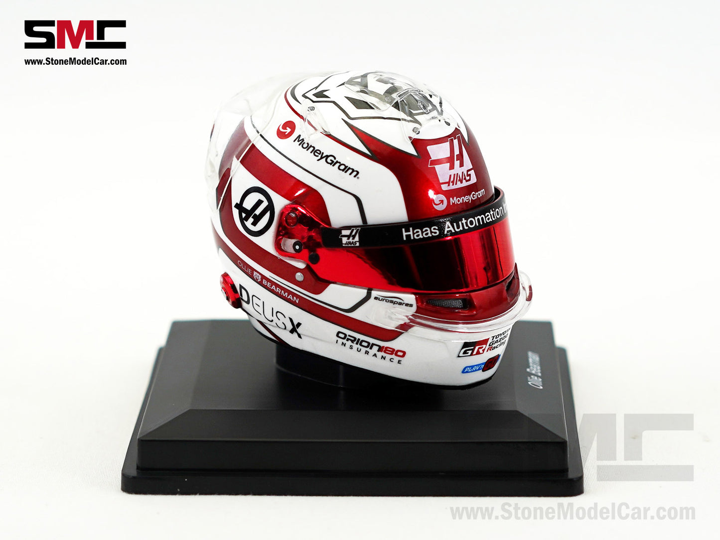 Haas F1 Team VF-25 #87 Oliver Bearman Monaco GP 2025 Spark 1:5 Miniature Helmet