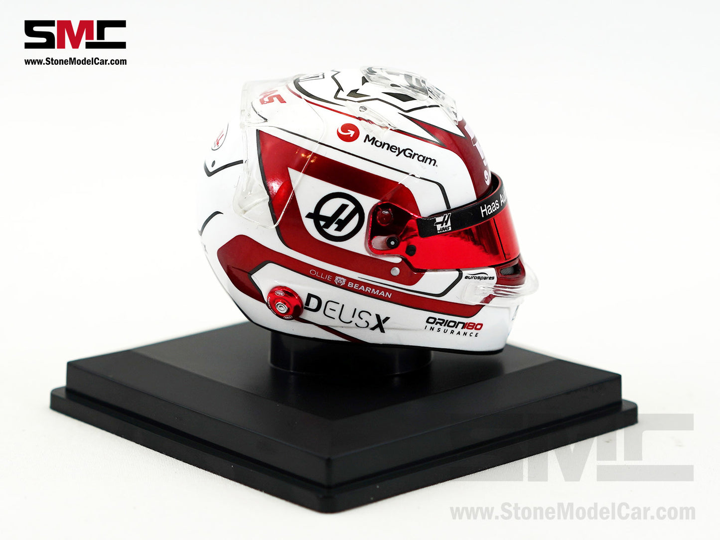 Haas F1 Team VF-25 #87 Oliver Bearman Monaco GP 2025 Spark 1:5 Miniature Helmet