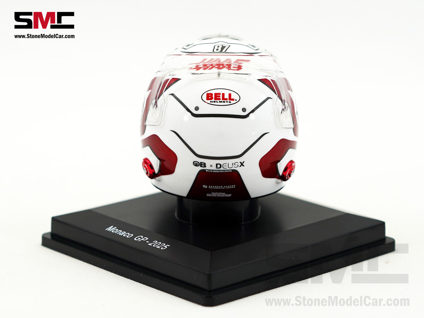Haas F1 Team VF-25 #87 Oliver Bearman Monaco GP 2025 Spark 1:5 Miniature Helmet