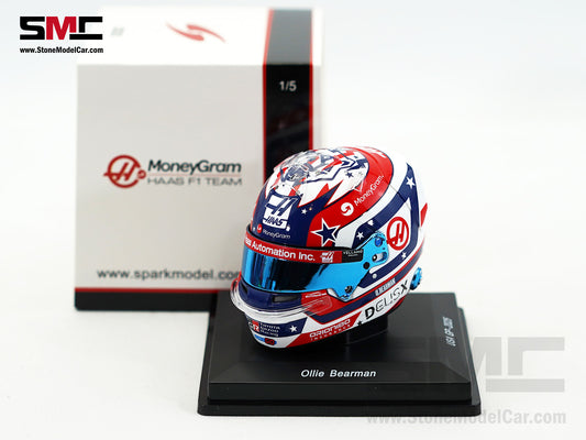 Haas F1 Team VF-25 #87 Oliver Bearman US Austin GP 2025 Spark 1:5 Miniature Helmet