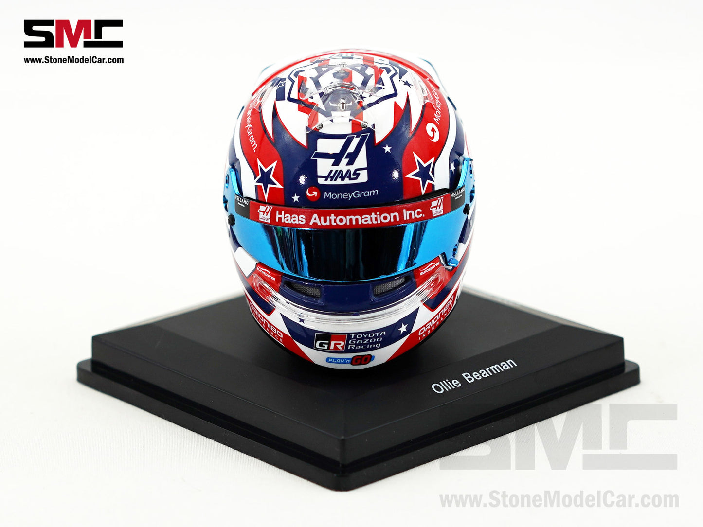 Haas F1 Team VF-25 #87 Oliver Bearman US Austin GP 2025 Spark 1:5 Miniature Helmet